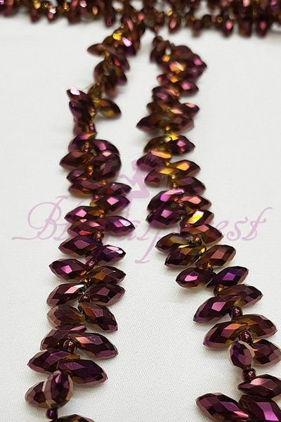 Hayalperest boncuk Brown Array Drop Crystal