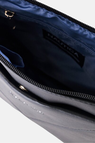 Nautica Women Brand Logo Cross Body Bag 25 H x 25 L x 1 W cm, Black