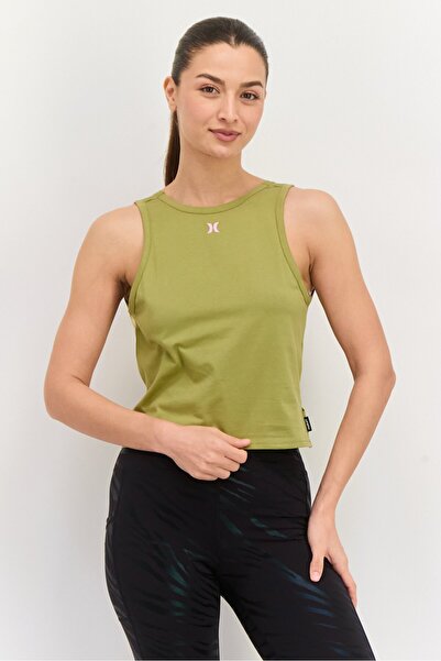 Hurley Women Sportswear Fit Sleeveless Training Top, Olive