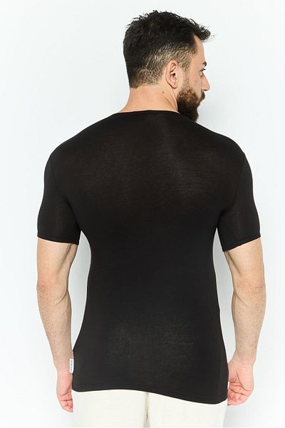 Bikkembergs Men Crew Neck Short Sleeve Solid T Shirt, Black