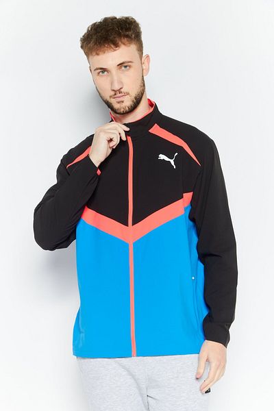 Puma Men Sportswear Fit Long Sleeves Wind Breaker Jacket, Black