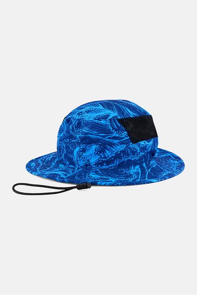 Hurley Men Brand Logo Bucket Hat, Blue Combo