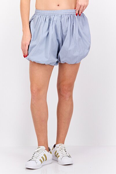 IN THE STYLE Women Solid Basic Shorts, Slate Blue