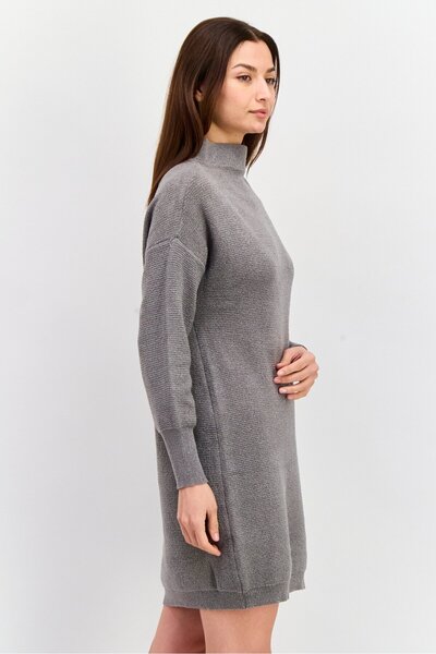 Dex Women Textured Sweater Dress, Grey