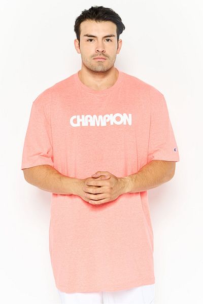 Champion Men Big And Tall Fit Short Sleeve Outdoor T-shirt, Coral Combo