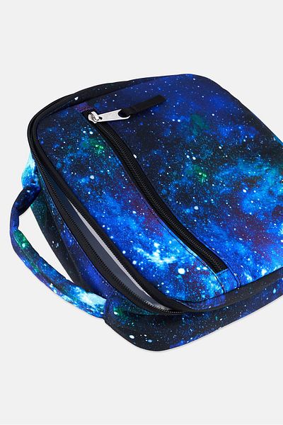 Jansport Kids Girl Allover Print Lunch Bag 23 H x 24 L x 8 W cm, Blue Combo