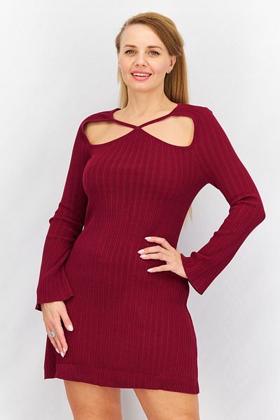 Asos Design Women Textured Mini Dress, Red