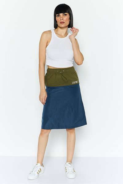 Esprit Women Brand Logo Midi Skirts, Olive