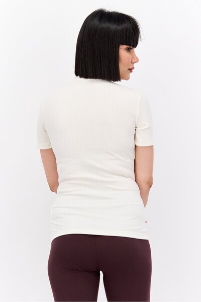 Puma Women Sportswear Fit Short Sleeve Outdoor Top, Off White