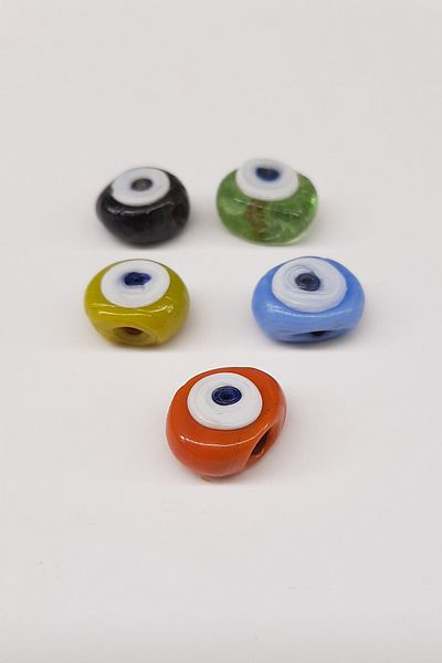 Hayalperest boncuk Calf Eye Evil Eye Bead Flat Colored