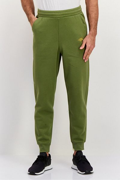 Esprit Men Regular Fit Brand Logo Sweatpants, Green