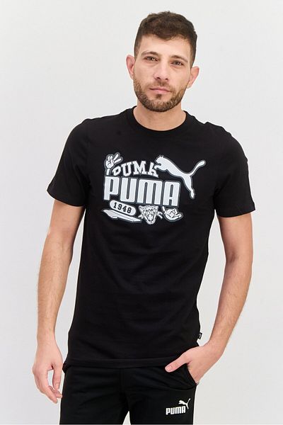 Puma Men Sportswear Fit Short Sleeve Training T-shirts, Black
