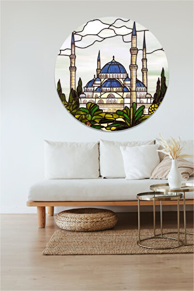 KOSS Dijital Autocolant rotund cu peisaj floral, autocolant în formă rotundă,...