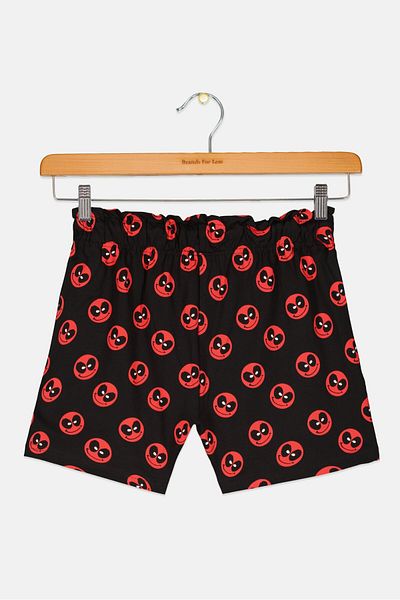 Marvel Kids Boy Graphic Print Basic Short, Red