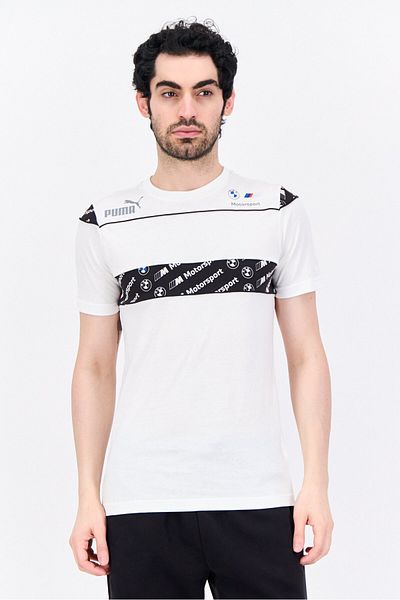 Puma Men Sportswear Fit Short Sleeves Outdoor T-shirt, White Combo