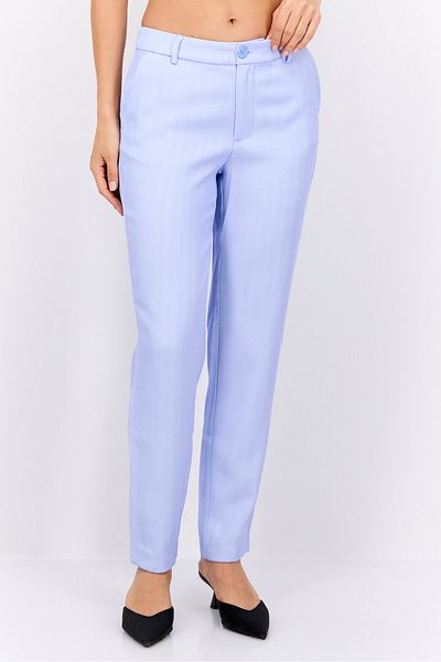 Scotch & Soda Women Regular Fit Textured Chino Pants, Blue