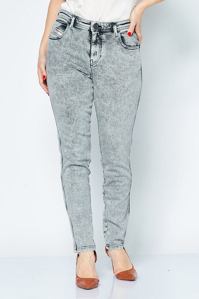 Diesel Women 2015 Babhila Skinny Fit Washed Stretchable Jeans, Grey