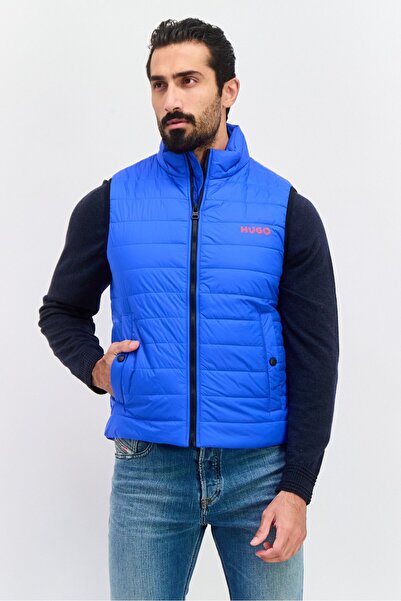 Hugo Boss جاكيت رجالي بشعار العلامة التجارية، أزرق داكن