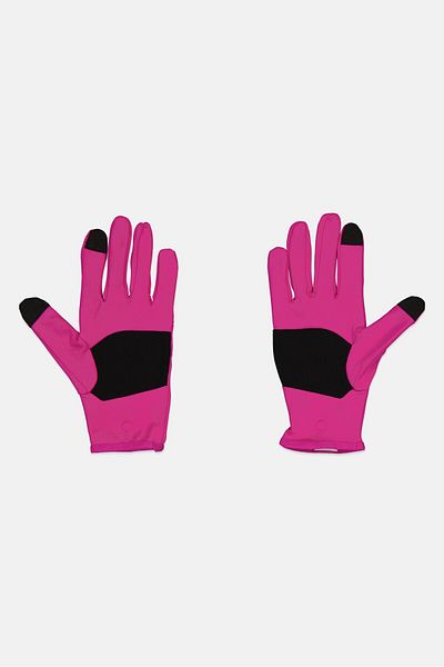 Brooks Women Two Tone Gloves, Pink