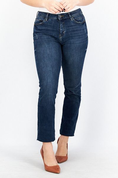 Esprit Women Straight Fit Washed Stretchable Denim Jeans, Blue
