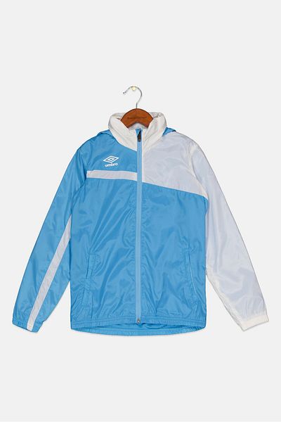 UMBRO Kids Boy Brand Logo Hooded Windbreaker Jackets, White
