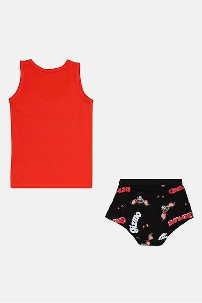 Gremlins Kids Boy 2 Pieces Graphic Print Sleeveless Vest And Boxer Set, Multicolor