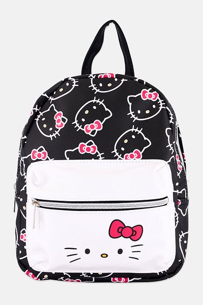 Hello Kitty by Sanrio Kids Girl Hello Kitty Mini Backpack 27 H x 24 L x 7 W cm, Black