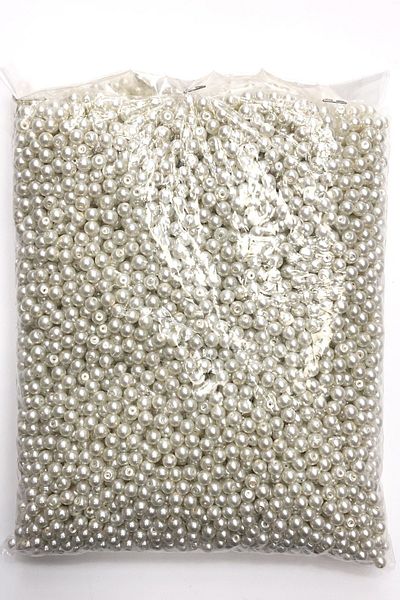 Hayalperest boncuk Cream Glass Pearl Beads 5 Mm
