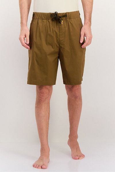 Scotch & Soda Men Regular Fit Plain Fave Swim Shorts, Sand Brown