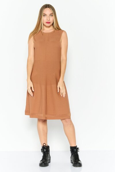 Esprit Women Knitted Mini Dress, Brown