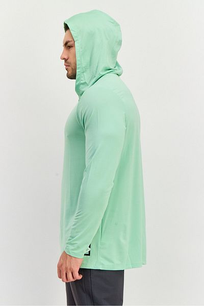Avalanche Men Sportswear Fit Long Sleeves Outdoor Hooded Sweatshirt, Mint Green