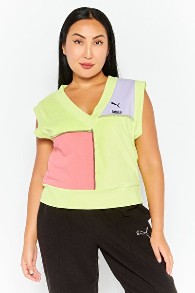 Puma x The Ragged Priest قميص تدريب رياضي بدون أكمام للنساء، ليموني