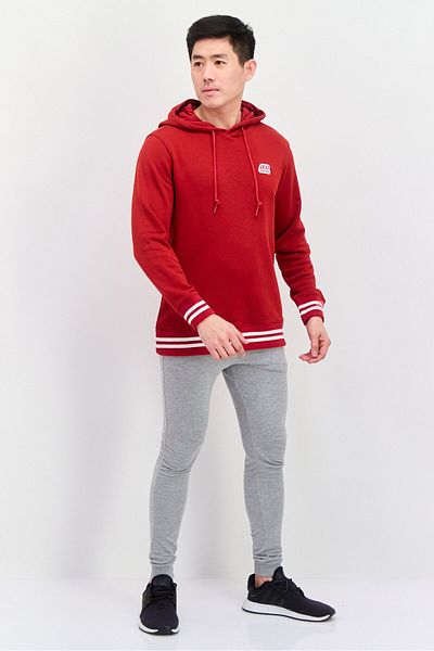 SKECHERS Men Sportswear Fit Long Sleeve Outdoor Sweatshirt, Red
