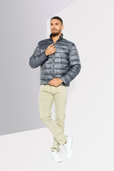 Michael Kors Men Quilted Puffer Jacket, Grey
