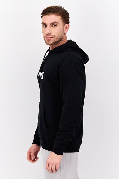 Hurley Men Sportswear Fit Long Sleeve Outdoor Hooded Sweatshirt, Black