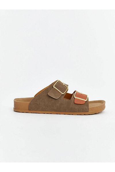LC Waikiki Γυναικείες παντόφλες διπλές ριγέ LCW STEPS