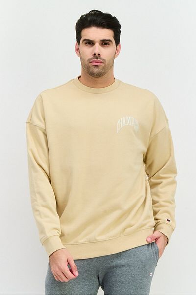 Champion Men Sportswear Fit Long Sleeve Outdoor Sweatshirts, Beige Combo