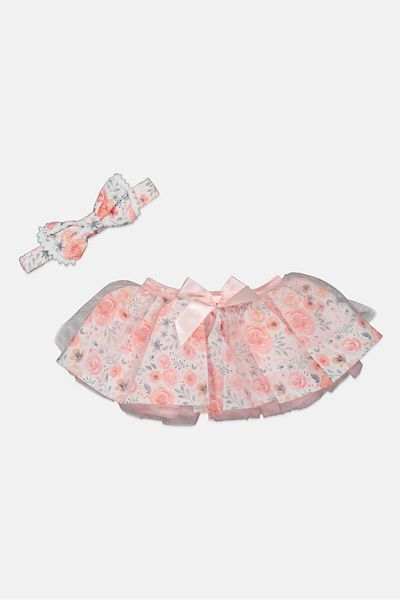 Bebe Toddlers Girl 2 Piece Tutu Set, Pink Combo