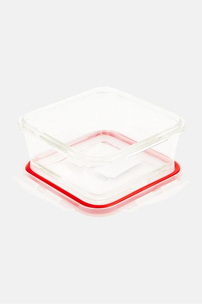 IRIS Square Glass Storage Container With Led, Transparent