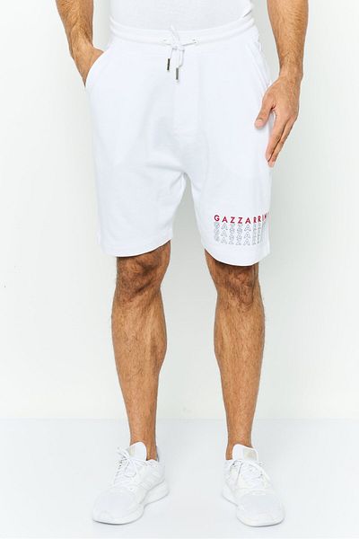 GAZZARRİNİ Men Printed Side Pocket Bermuda Shorts, White