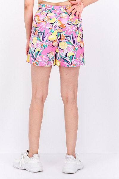 Scotch & Soda Women Allover Printed Basic Shorts, Pink