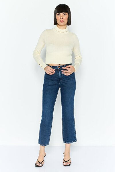 WRANGLER Women Regular Fit High Rise Straight Leg Jeans, Blue