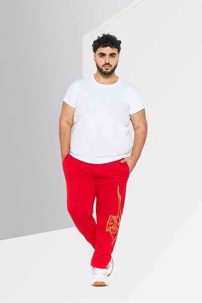 Plein Sport Men Sportswear Fit Training Sweatpants, Red