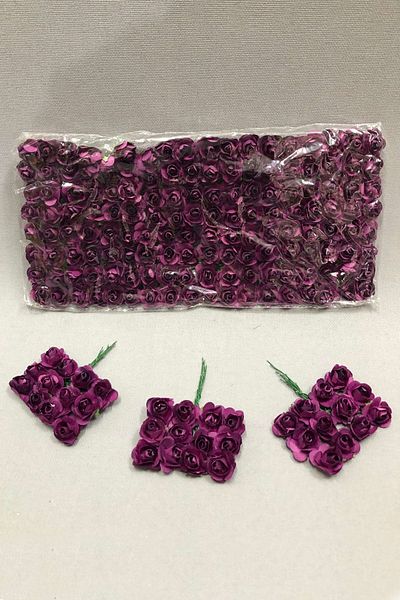 Hayalperest boncuk Plum Paper Rose Flower 1 Συσκευασία των 144