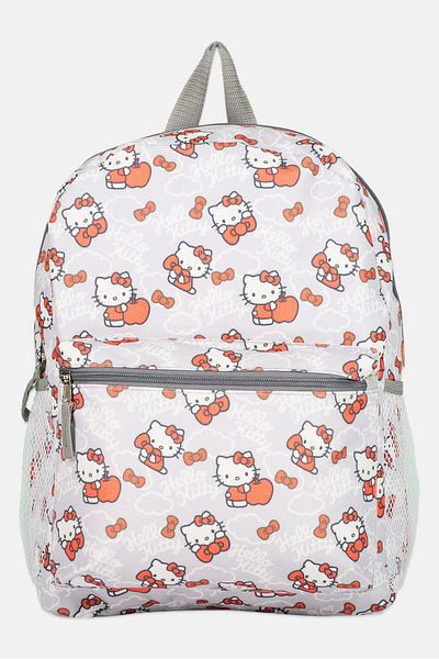 Hello Kitty Women Brand Logo Backpack 43 H x 39 L x 11 W cm, Grey Combo