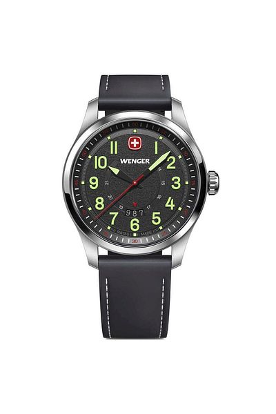 Wenger Mens Watch 01.0541.121, Quartz, 43mm, 10atm