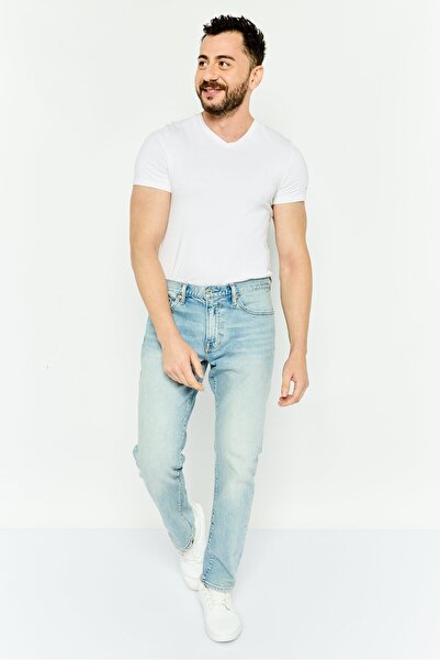 GAP Men Slim Fit Washed Stretchable Denim, Light Blue
