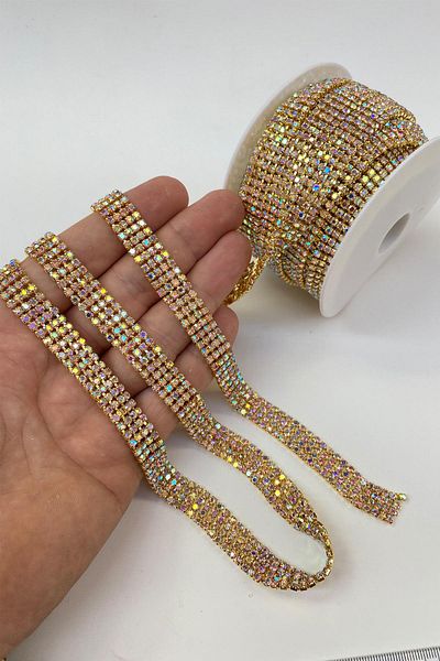 Hayalperest boncuk Gold Silver Janjan Shiny 4 Rows Beyoğlu Stripe Stone Beads
