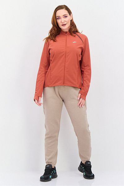 Brooks Women Sportswear Fit Long Sleeve Training Jacket, Copper Red