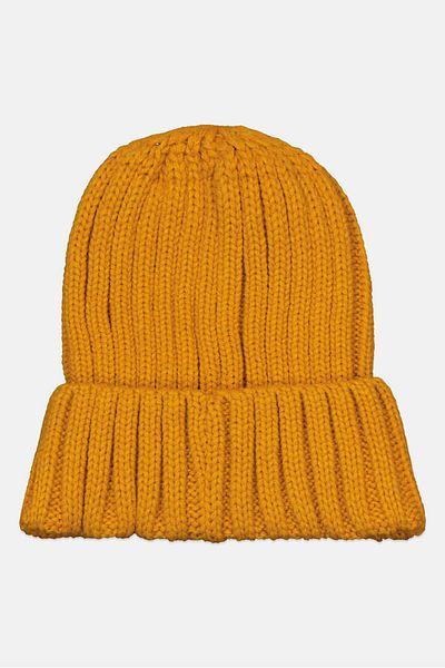 Outdoor Life Men Brand Logo Knitted Beanie, Yellow